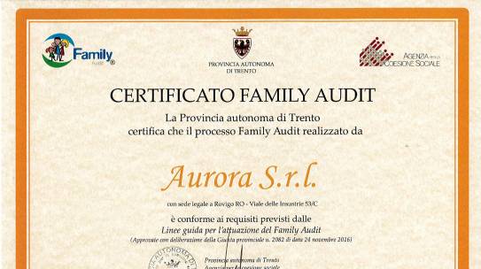 Certificato Family Audit